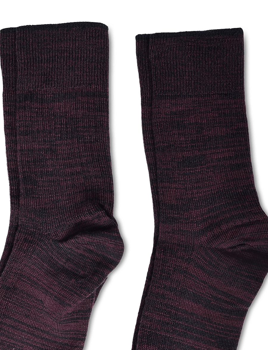 FUB - 2-Pack Melange Socks - strømper - violet,dark navy - 2