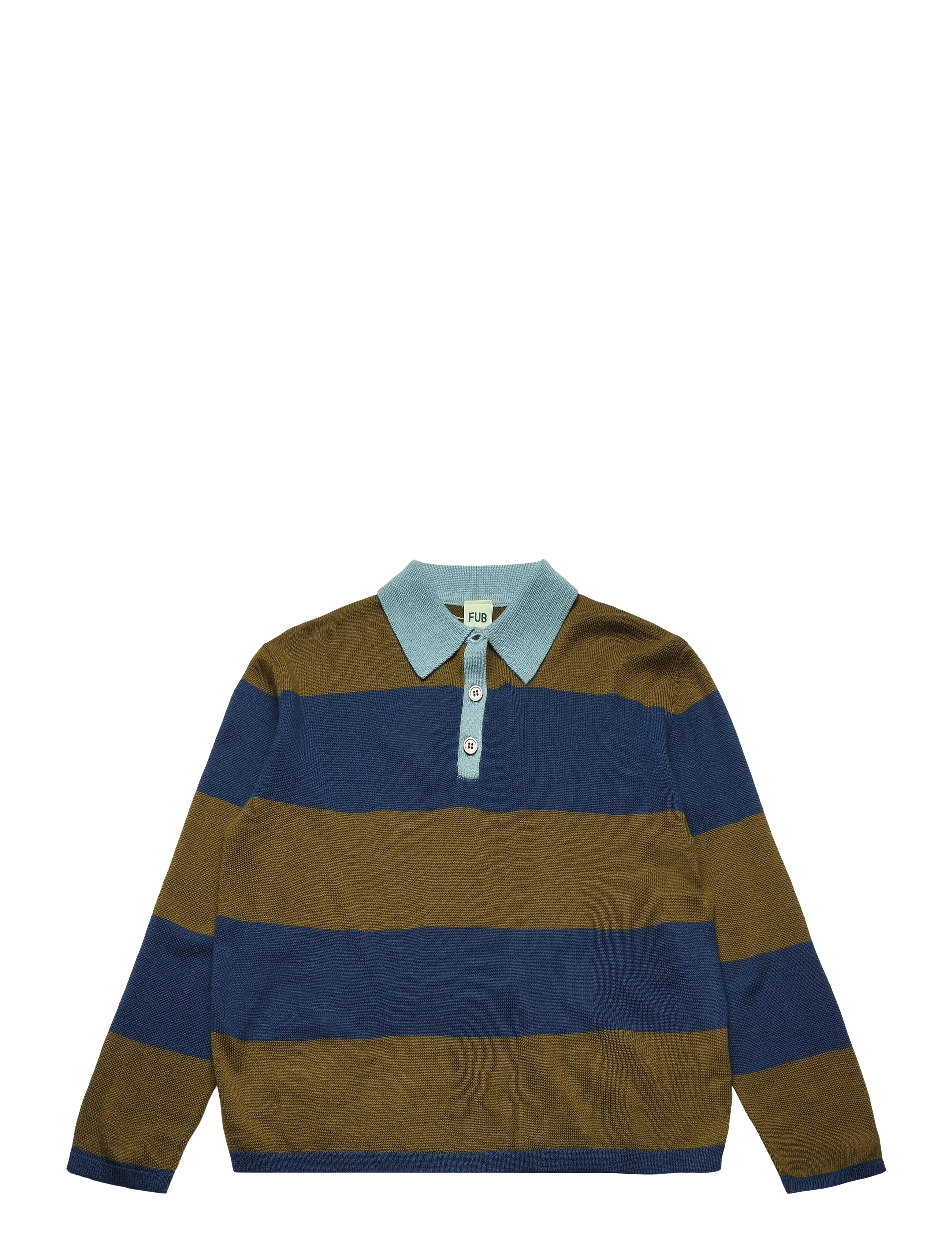FUB Striped Polo - FUB - DEEP INDIGO/MOSS / navy