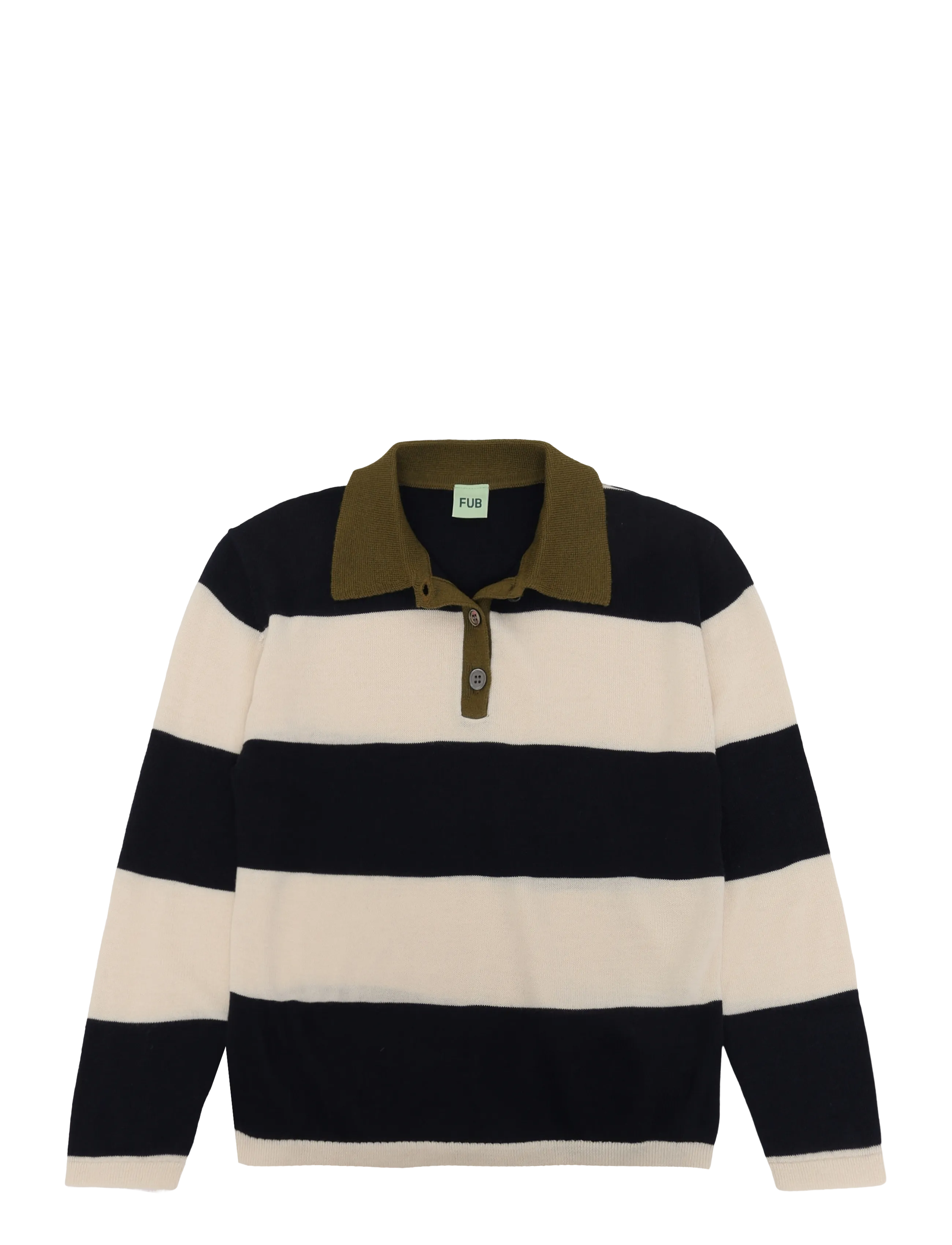FUB Striped Polo - Imik  44-92 - ECRU/DARK NAVY / navy