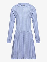 FUB - Pointelle Dress - long-sleeved casual dresses - sky - 0