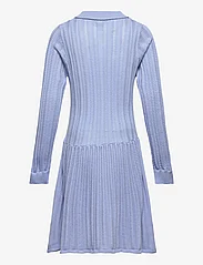 FUB - Pointelle Dress - long-sleeved casual dresses - sky - 2