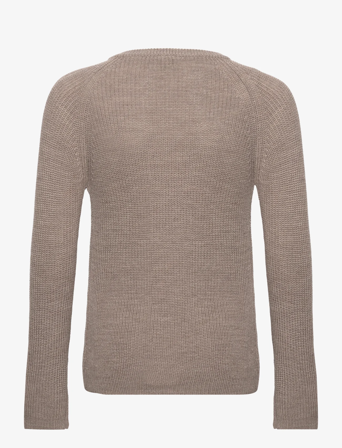 FUB - Rib Sweater - jumpers - beige melange - 1