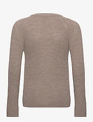 FUB - Rib Sweater - tröjor - beige melange - 1
