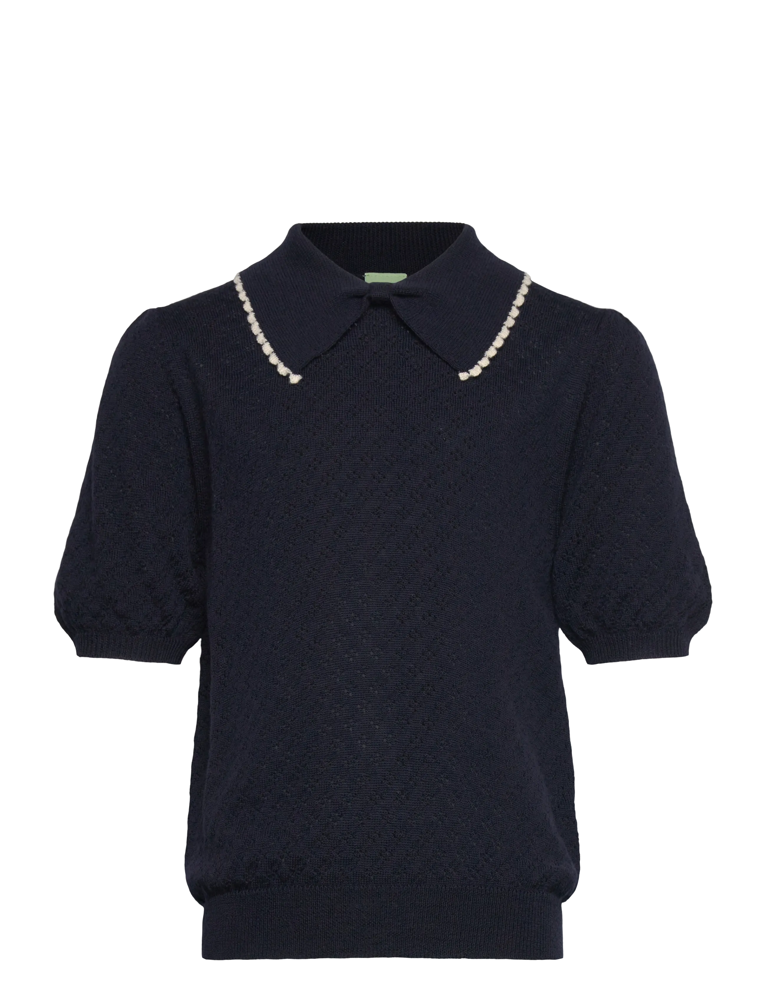 FUB Pointelle Polo Navy - 110 - Kinder
