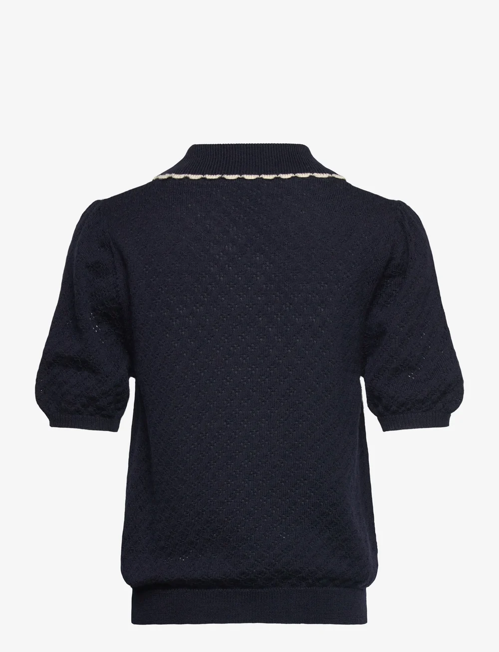 FUB - Pointelle Polo - kortärmade pikéer - dark navy - 1