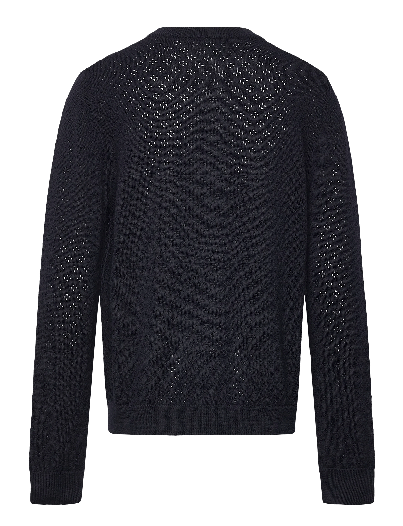 FUB - Pointelle Cardigan - koftor - dark navy - 1