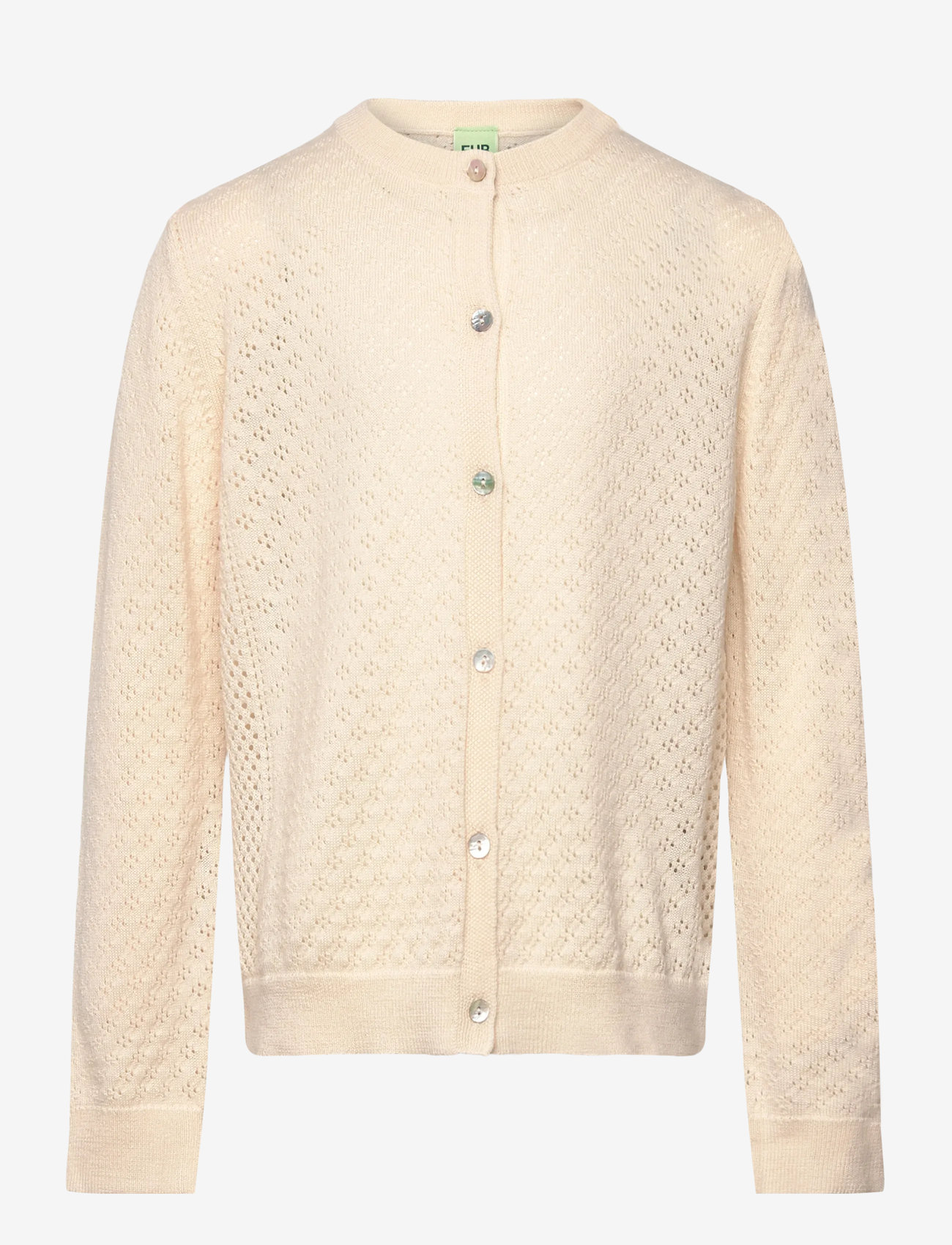 FUB - Pointelle Cardigan - neuletakit - ecru - 0