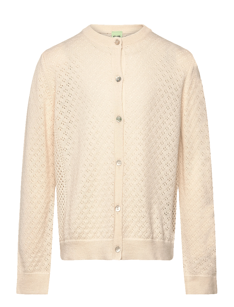 FUB - Pointelle Cardigan - neuletakit - ecru - 0