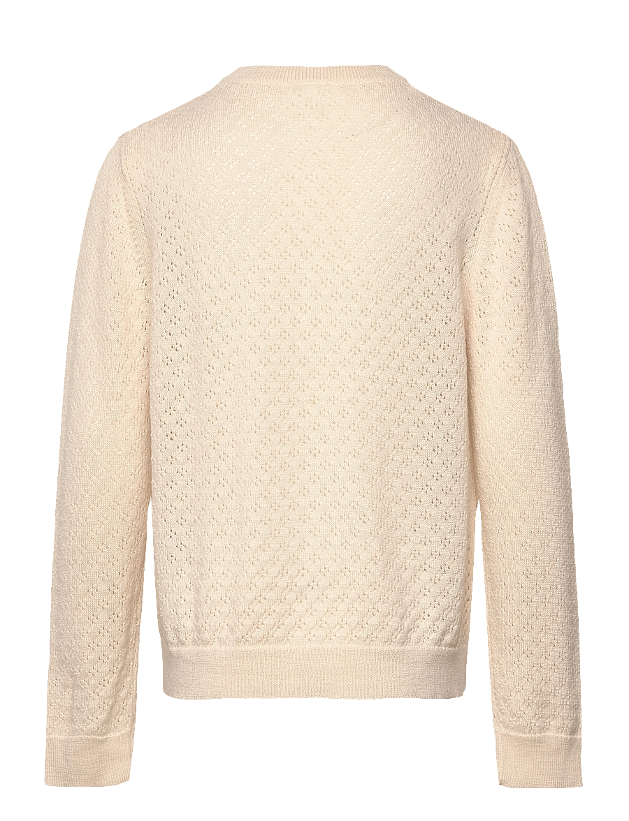 FUB - Pointelle Cardigan - cardigans - ecru - 1