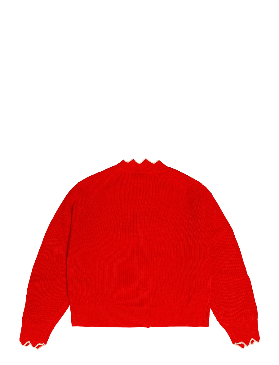 FUB - Rib Cardigan - koftor - classic red - 1