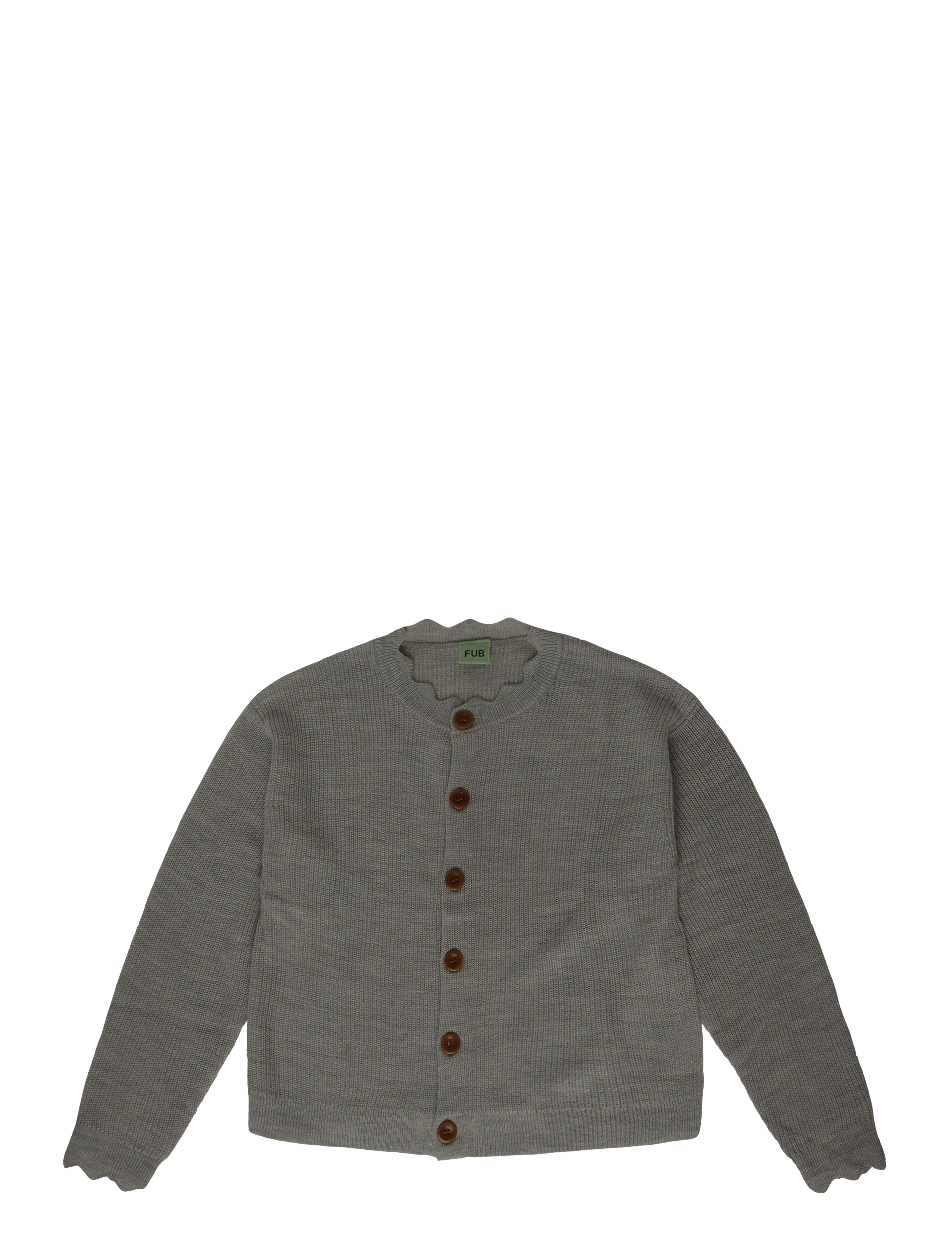 FUB Rib Cardigan - Teismelised 140-176 - LIGHT GREY MELANGE / grey