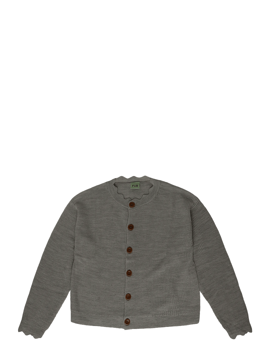 FUB - Rib Cardigan - kardigani - light grey melange - 0