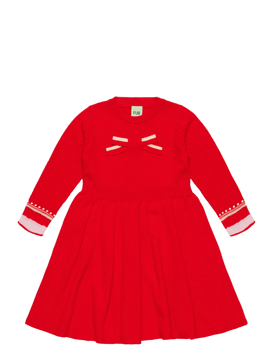 FUB - Bow Dress - langærmede hverdagskjoler - classic red - 0