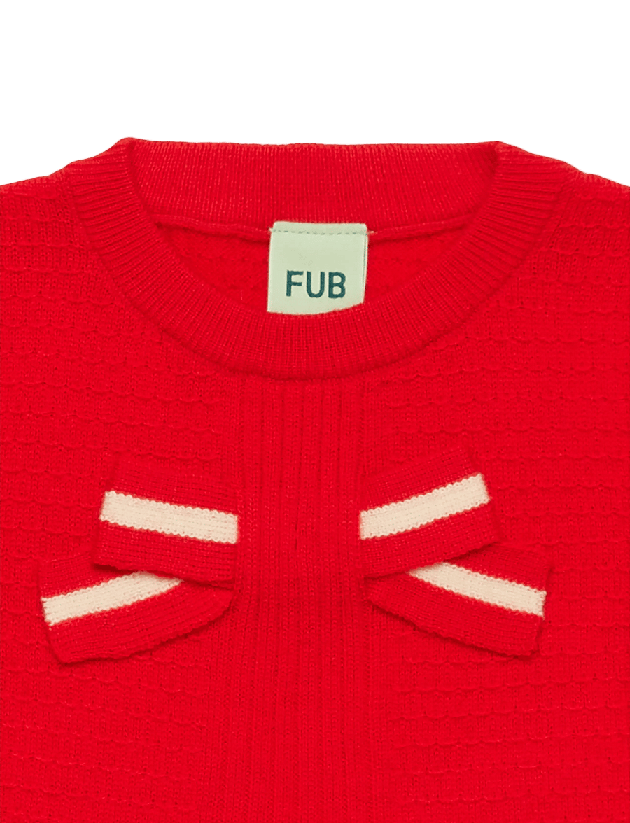 FUB - Bow Dress - langærmede hverdagskjoler - classic red - 1