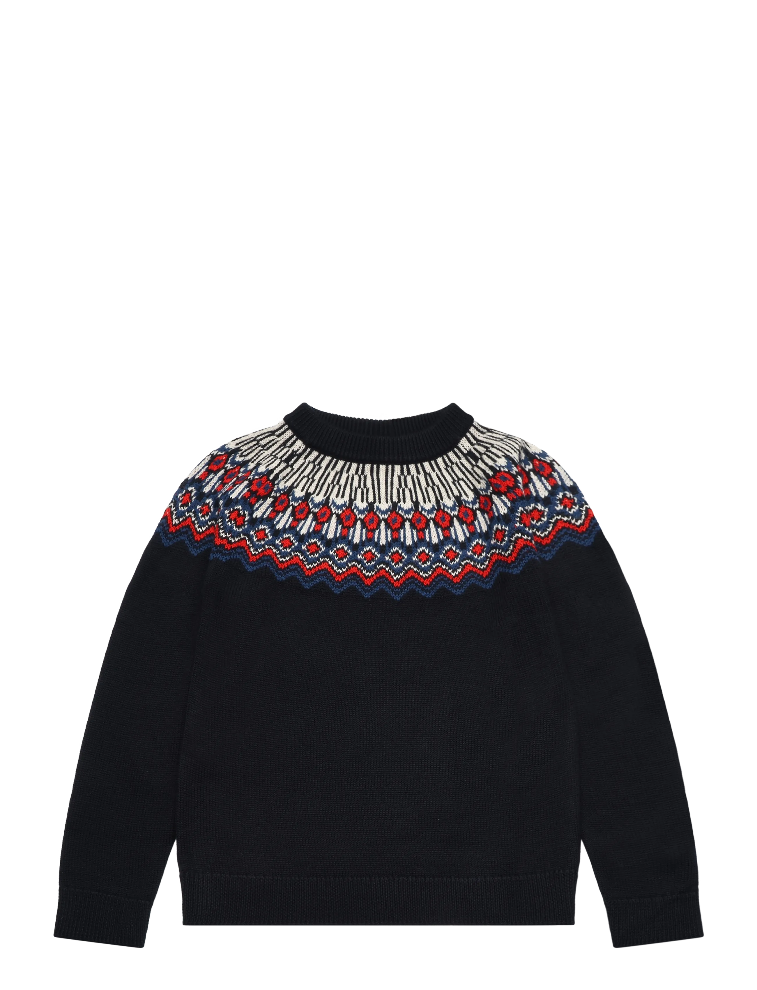 FUB Fair Isle Sweater - Trøjer - DARK NAVY / navy