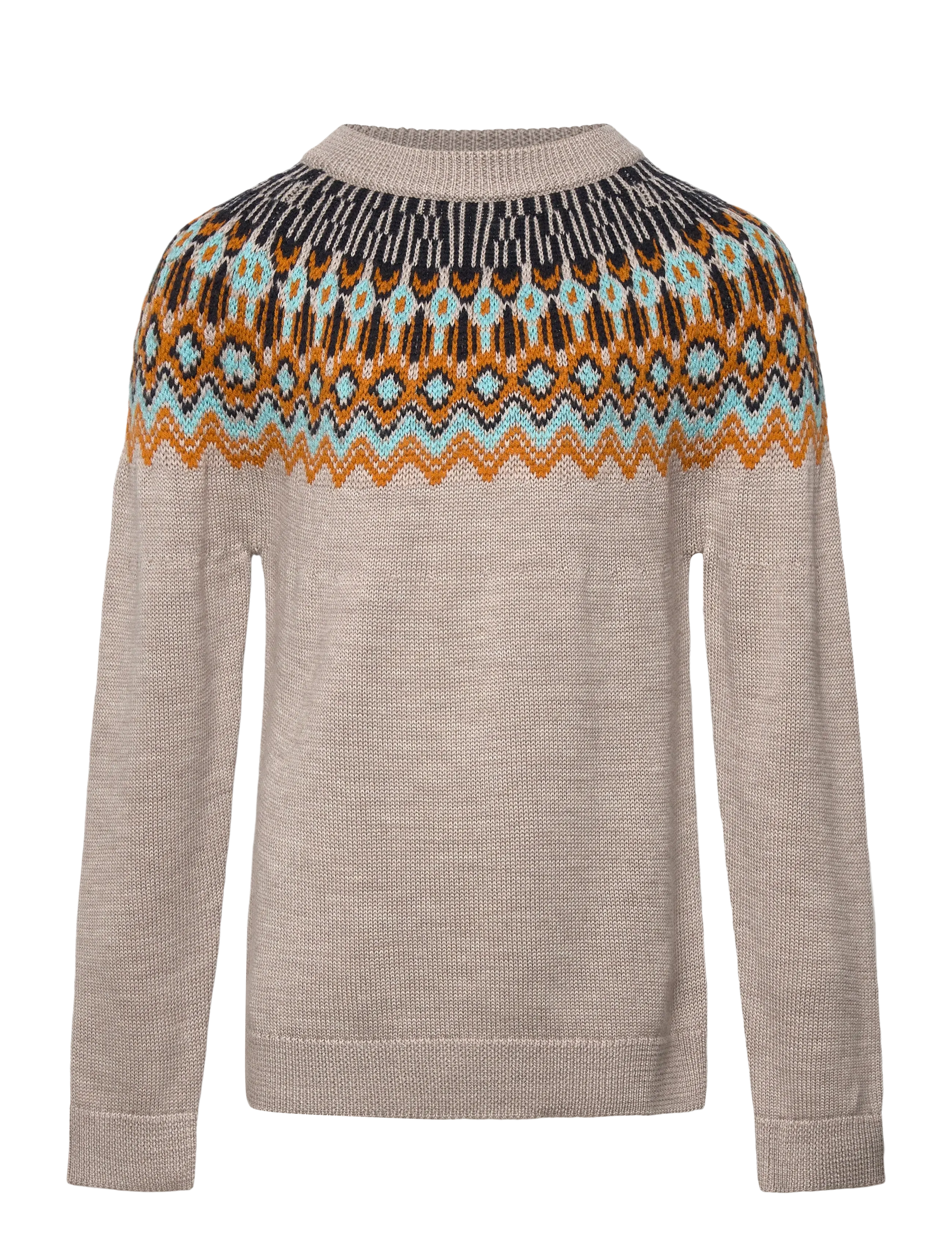 FUB Fair Isle Sweater - Kleidung - OAT MELANGE / multi