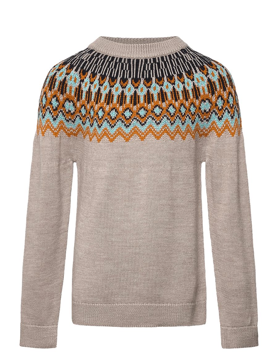 FUB - Fair Isle Sweater - stickade tröjor - oat melange - 0