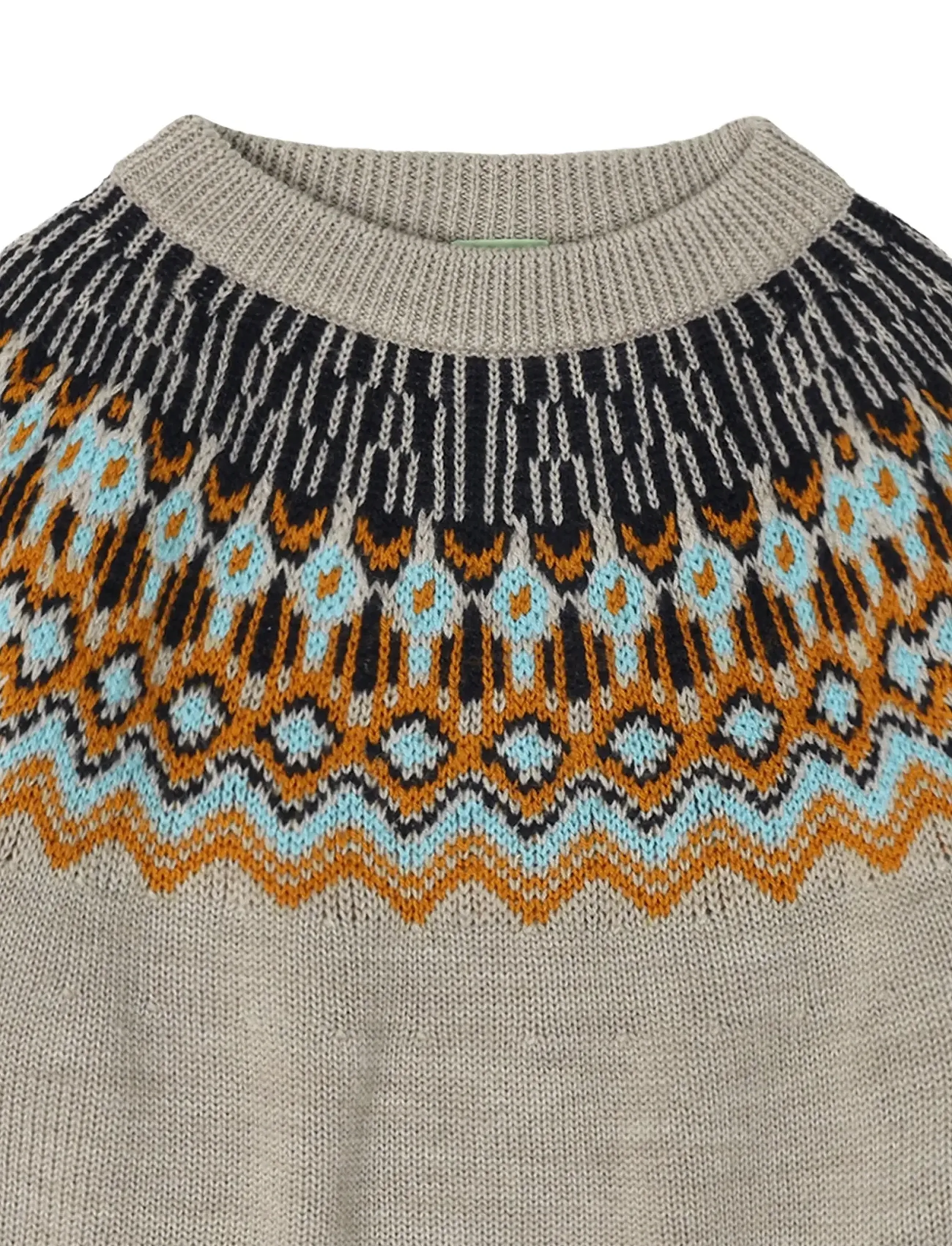 FUB - Fair Isle Sweater - jumpers - oat melange - 2