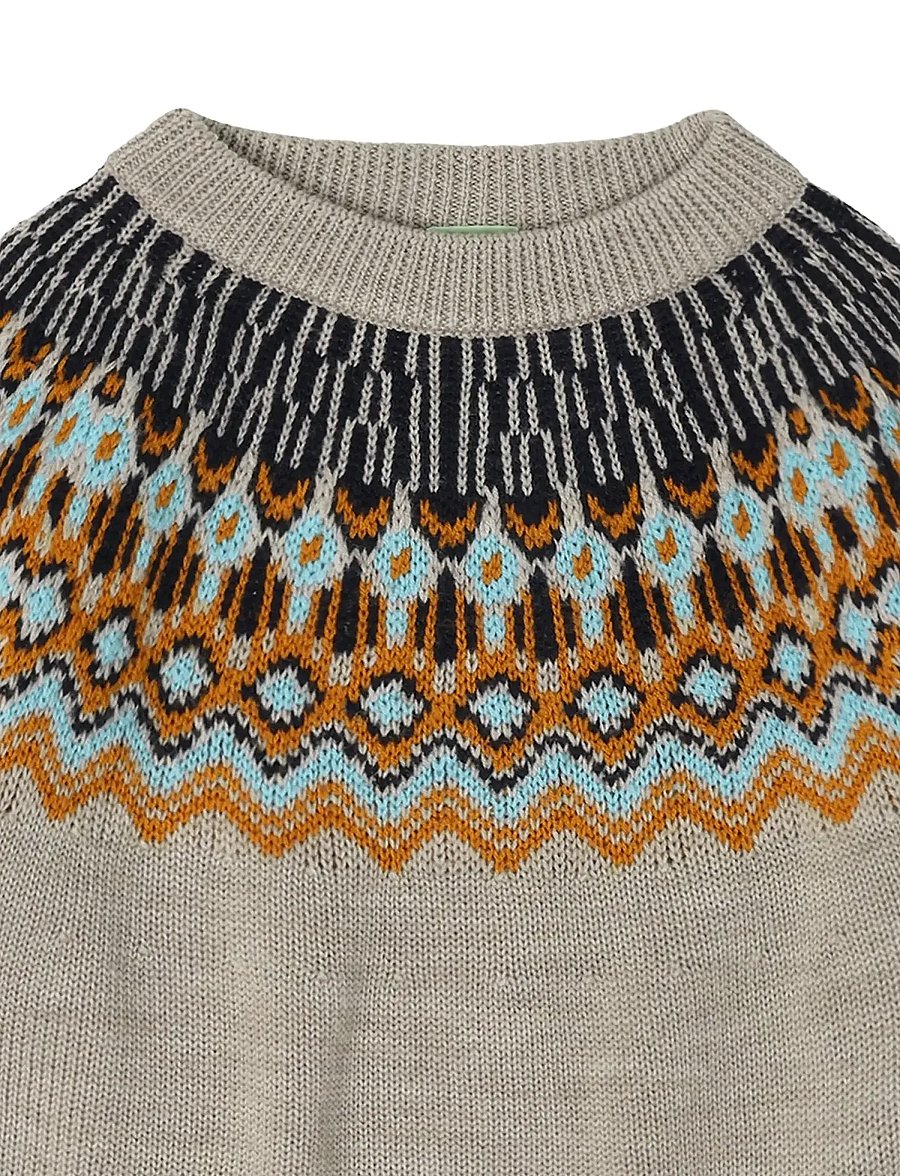 FUB - Fair Isle Sweater - stickade tröjor - oat melange - 2