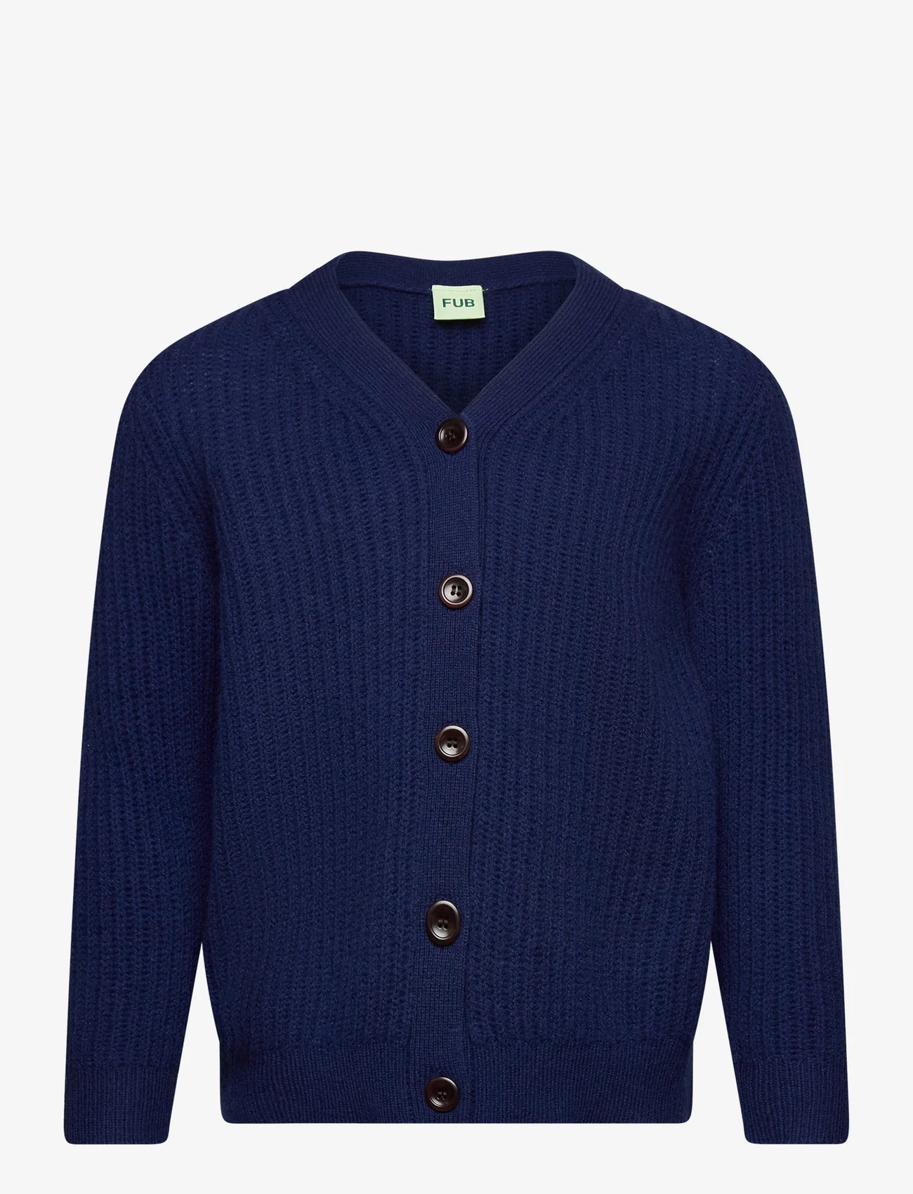 FUB - Lambswool Cardigan - susegamieji megztiniai - royal blue - 0