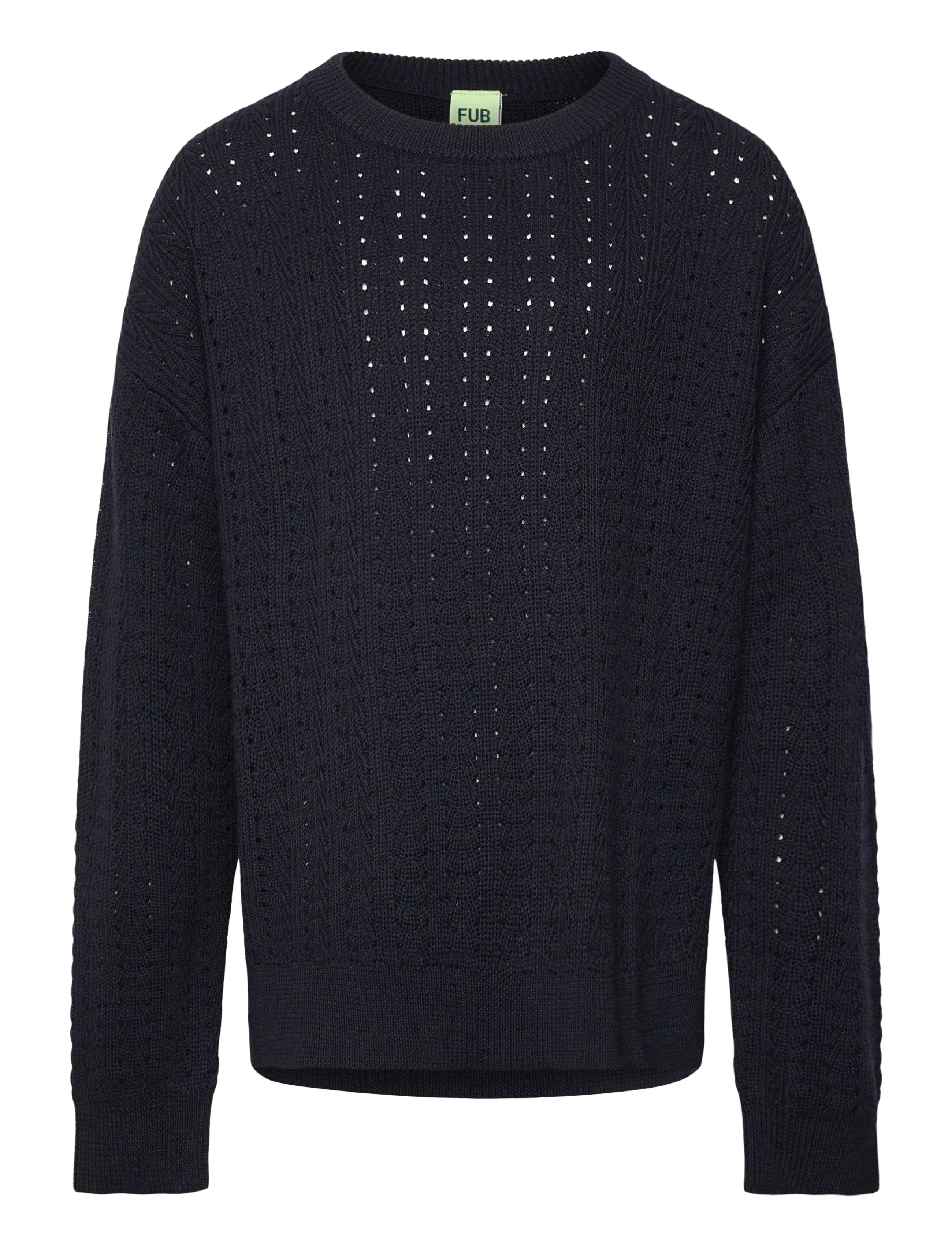FUB Structure Sweater, 120, Navy, Strik > Pullovere, Børn