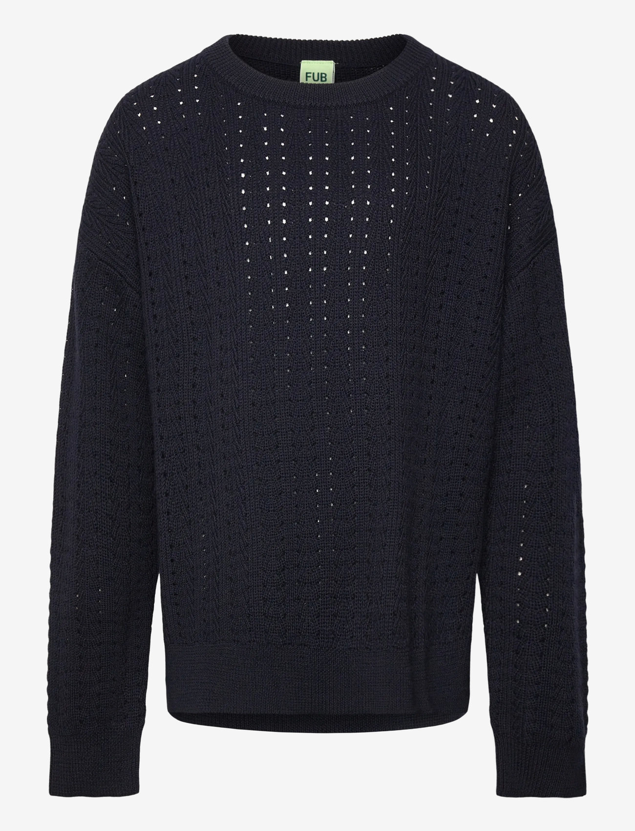 FUB - Structure Sweater - höstkläder - dark navy - 0