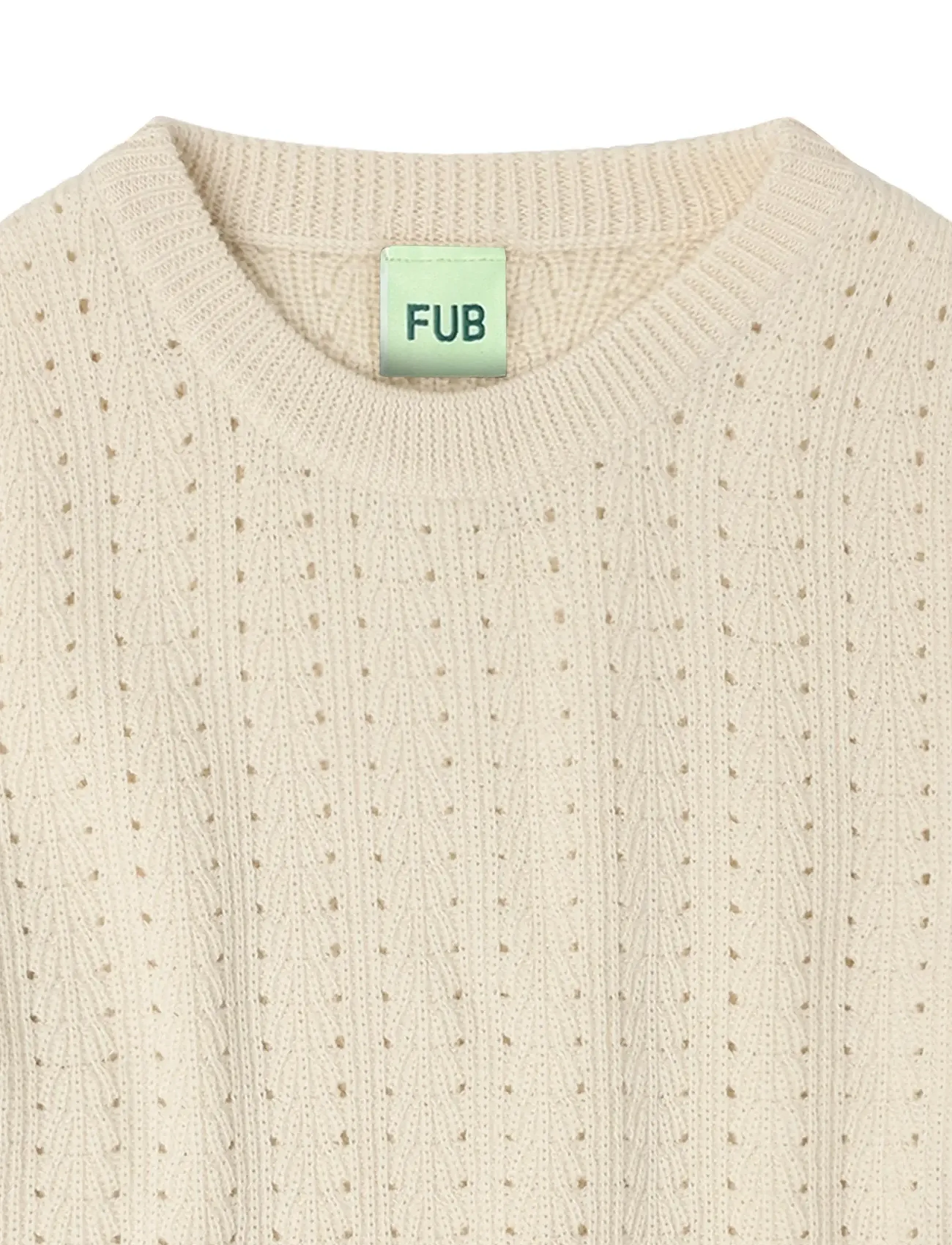 FUB - Structure Sweater - tröjor - ecru - 2