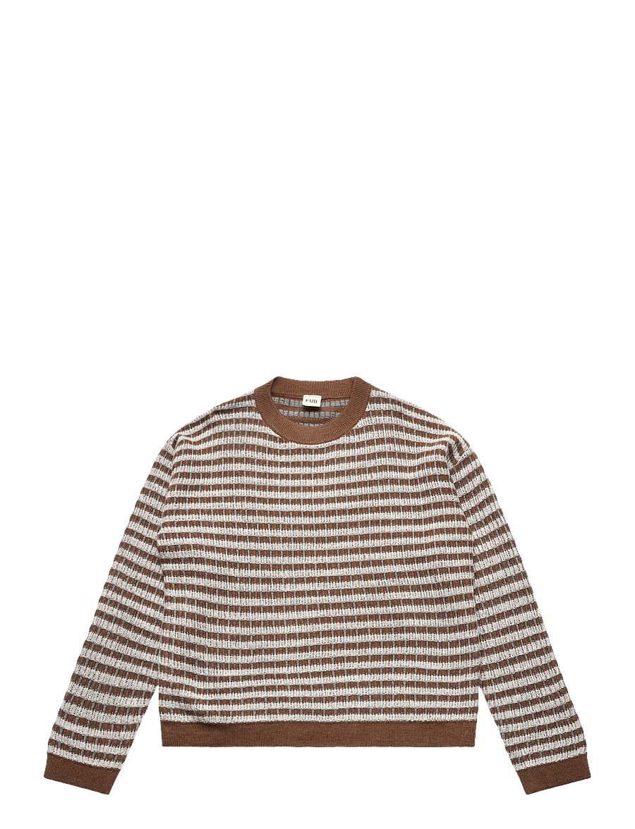 FUB - Multi Sweater - trøjer - hazel melange/ light grey melange/steel - 0