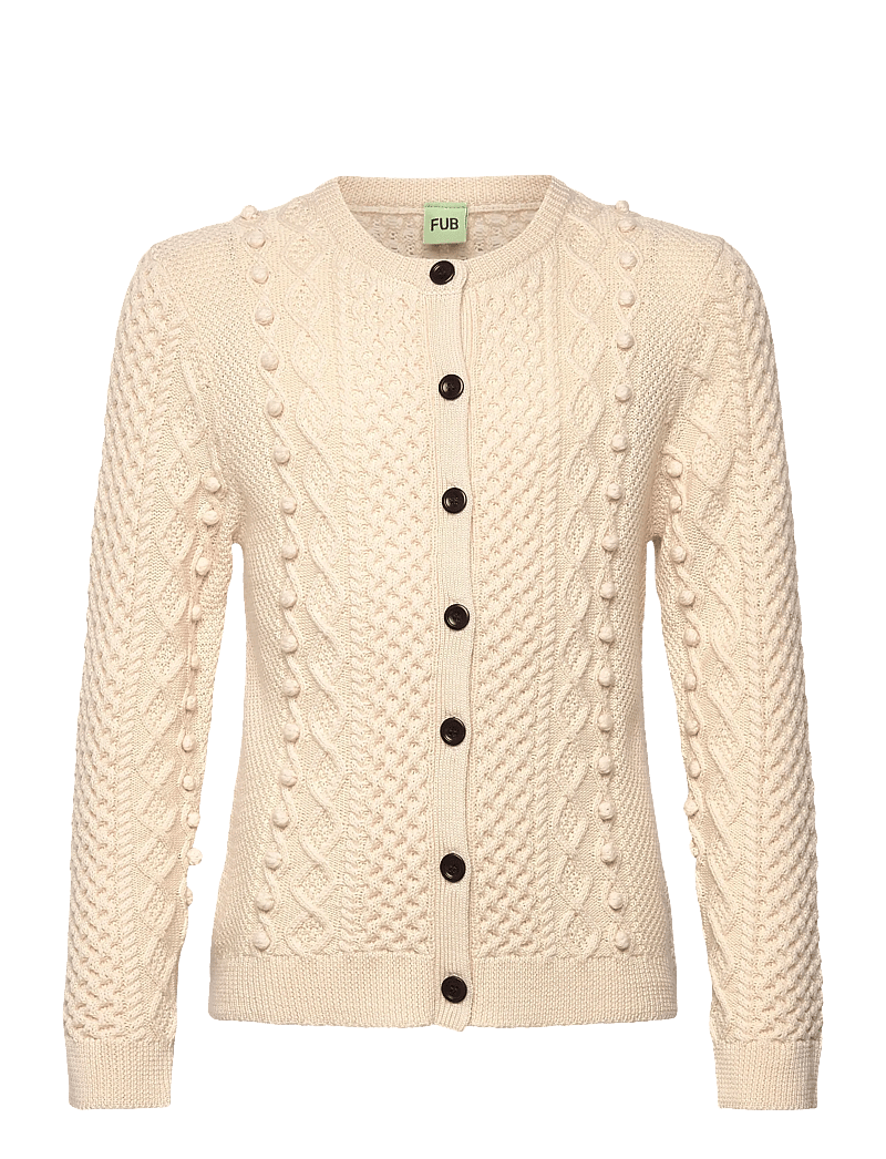 FUB - Aran Cardigan - koftor - ecru - 0