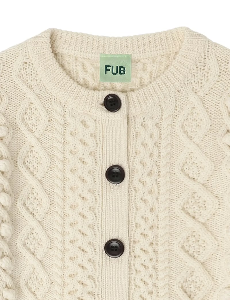 FUB - Aran Cardigan - neuletakit - ecru - 2