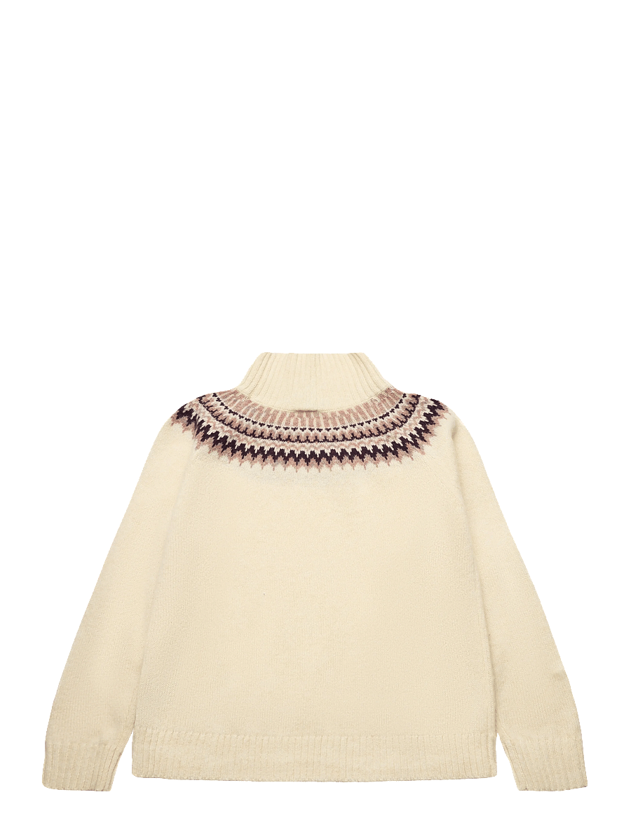 FUB - Lambswool Fair Isle Sweater - trøjer - creme - 1