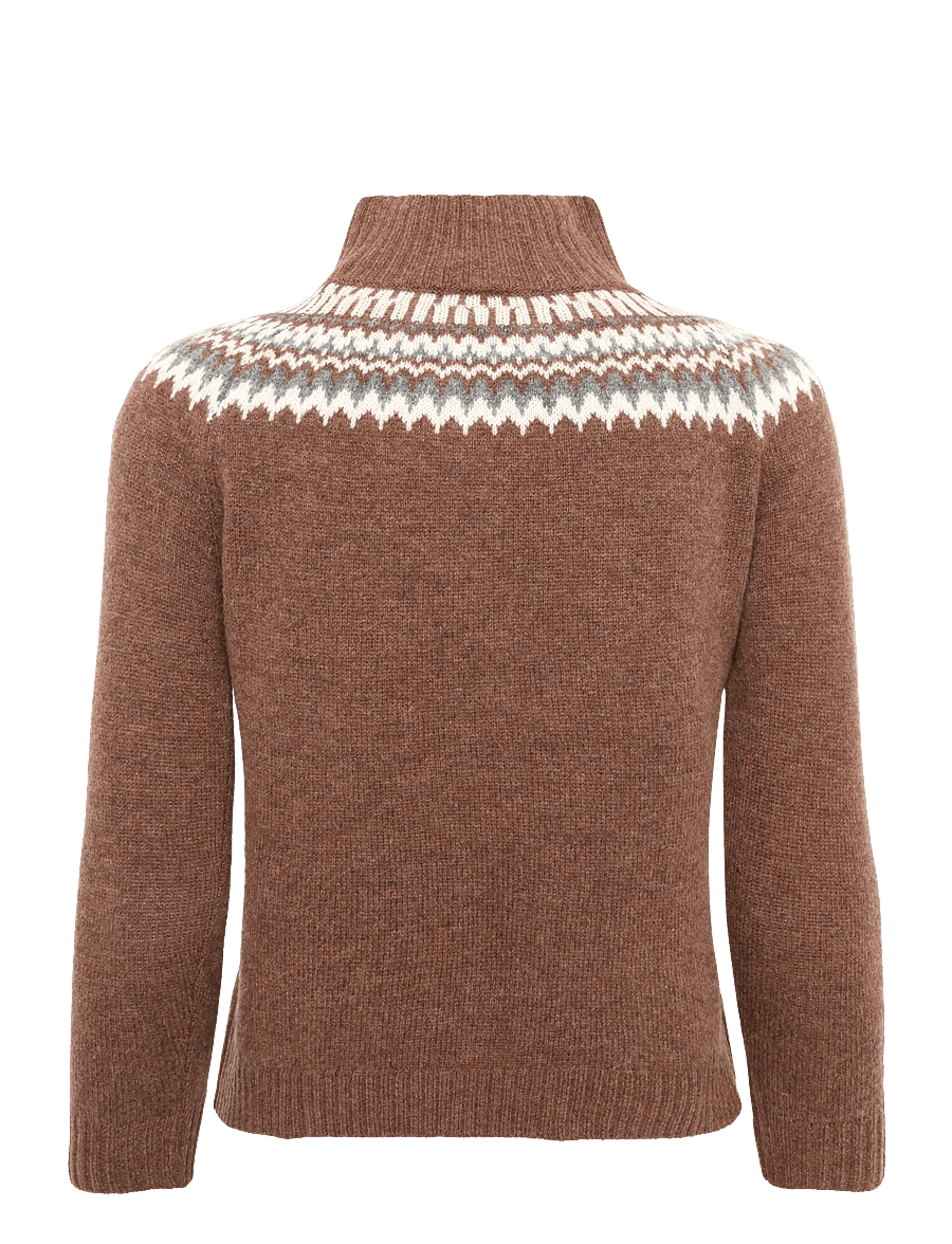 FUB - Lambswool Fair Isle Sweater - trøjer - hazel melange - 1