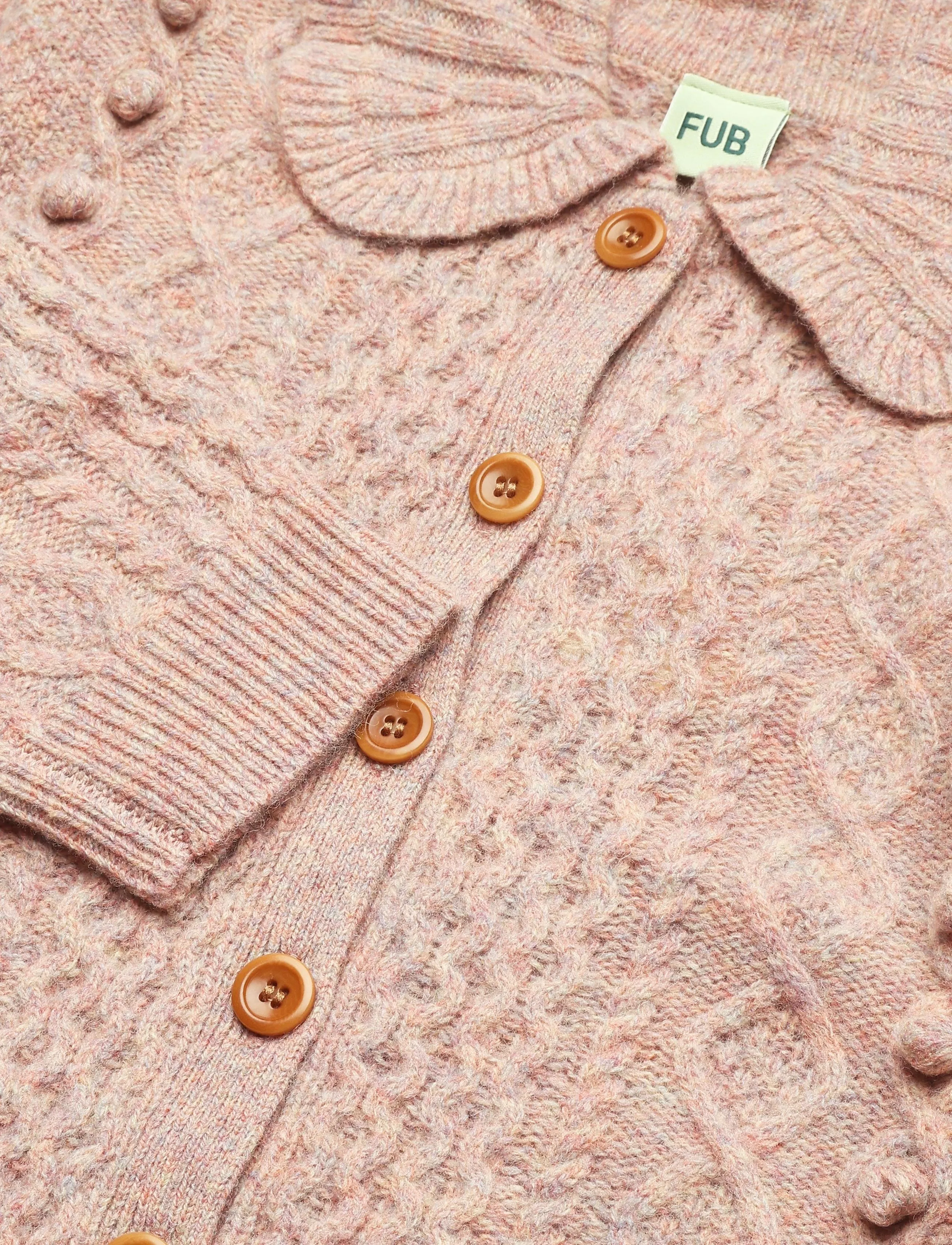 FUB - Lambswool Aran Cardigan - kardiganid - tivoli - 2