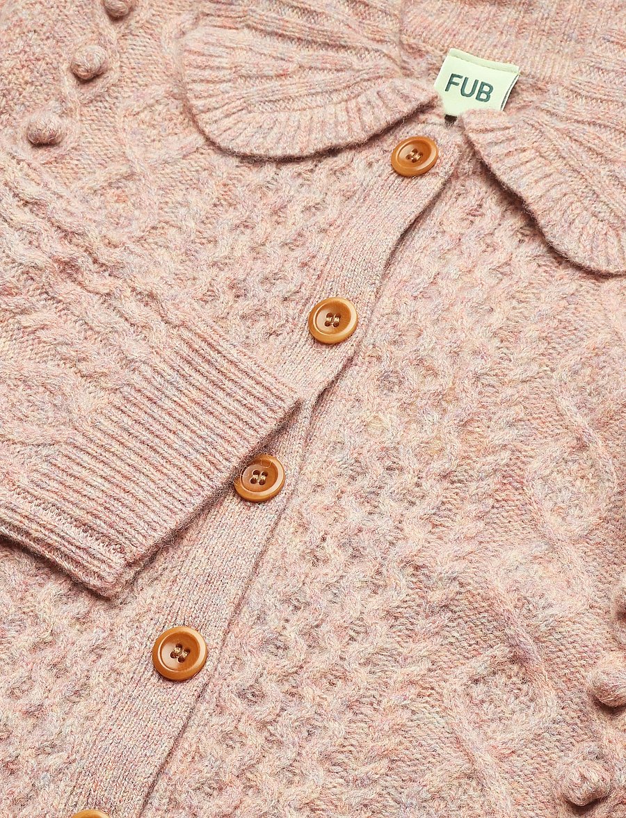 FUB - Lambswool Aran Cardigan - kardiganid - tivoli - 2