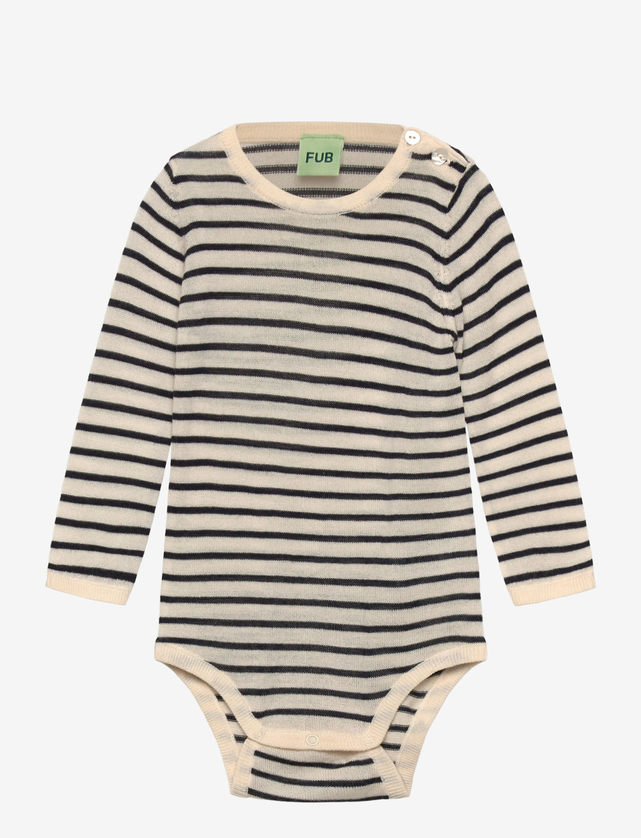FUB - Baby Body - langærmede bodyer - ecru/dark navy - 0