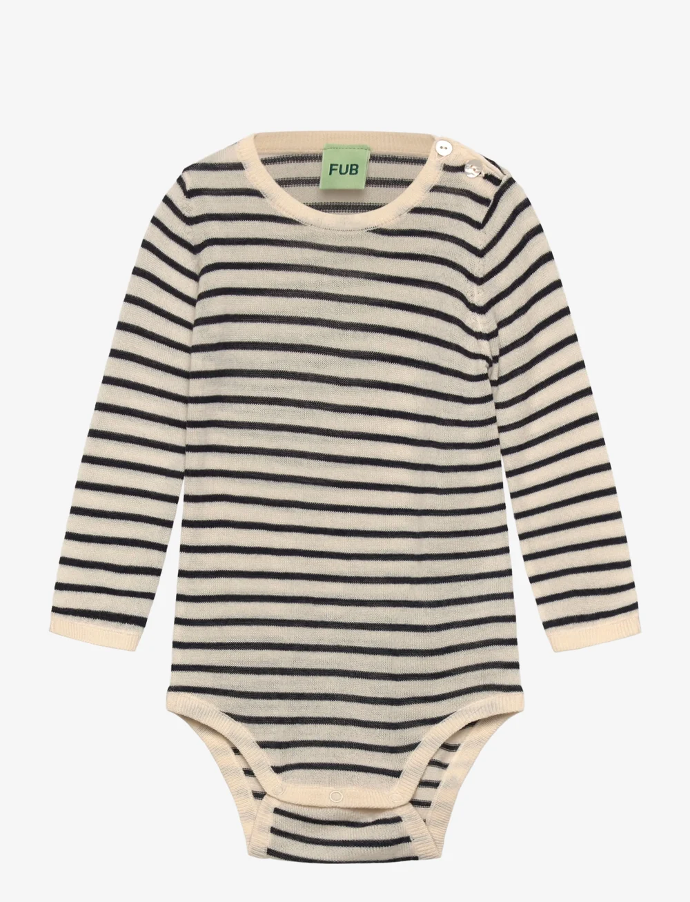 FUB - Baby Body - långärmade bodysuits - ecru/dark navy - 0