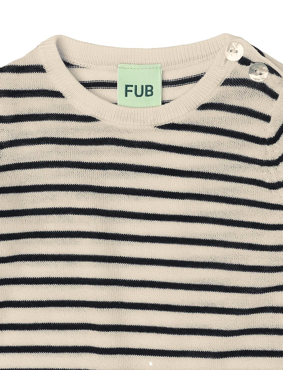 FUB - Baby Body - pikkade varrukatega bodid - ecru/dark navy - 1