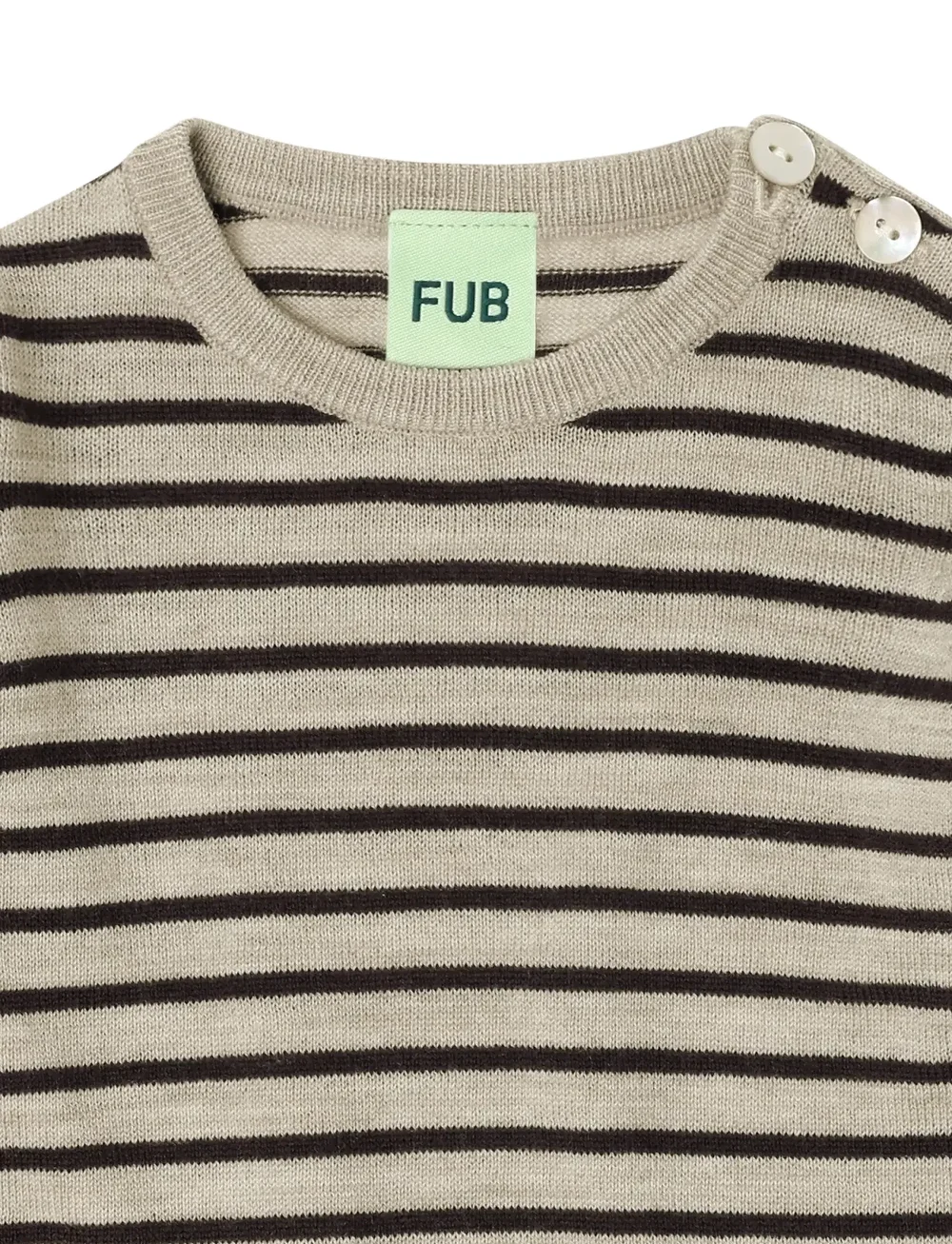 FUB - Baby Body - langærmede heldragter - oat melange/mocca - 2