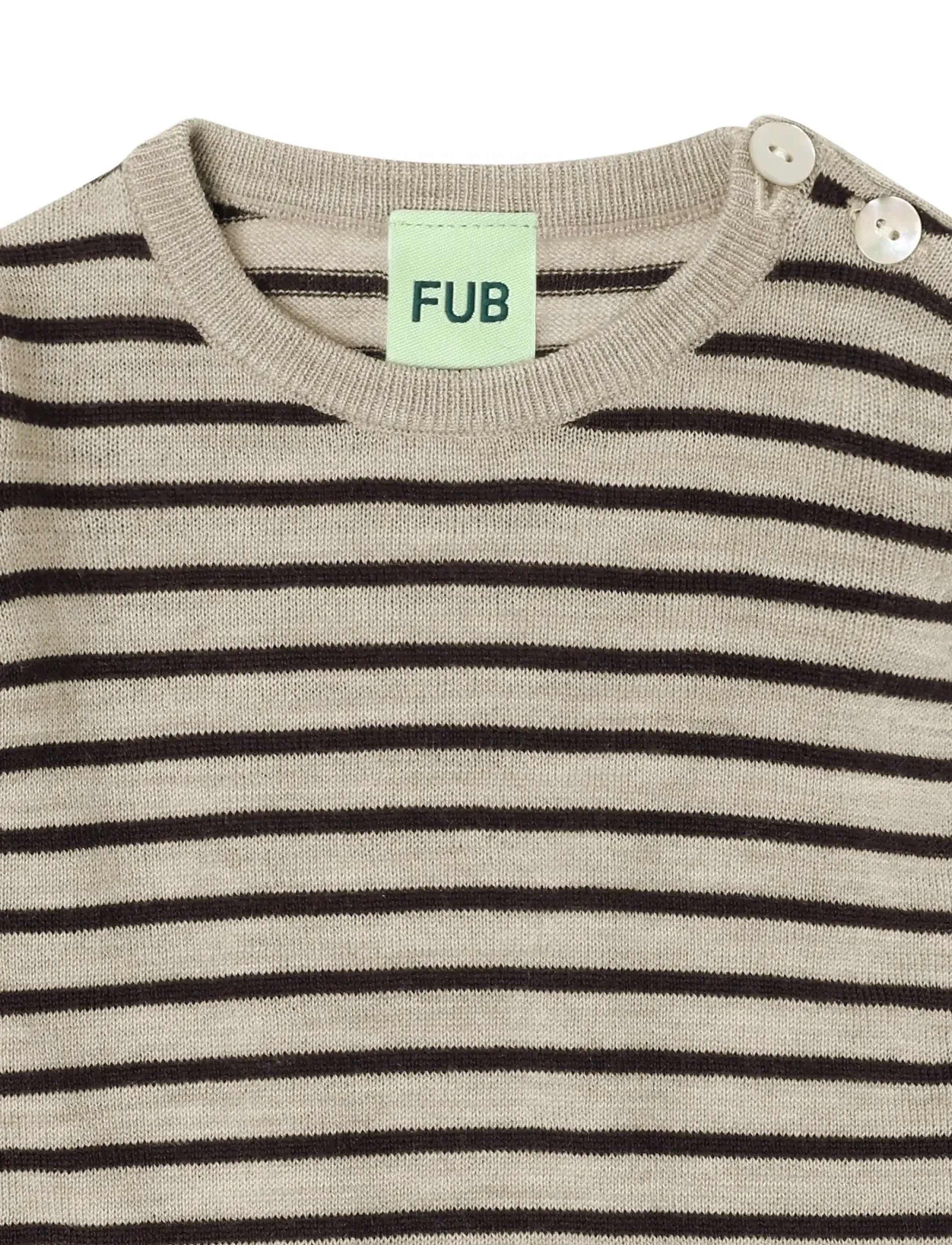 FUB - Baby Body - langärmelig - oat melange/mocca - 2
