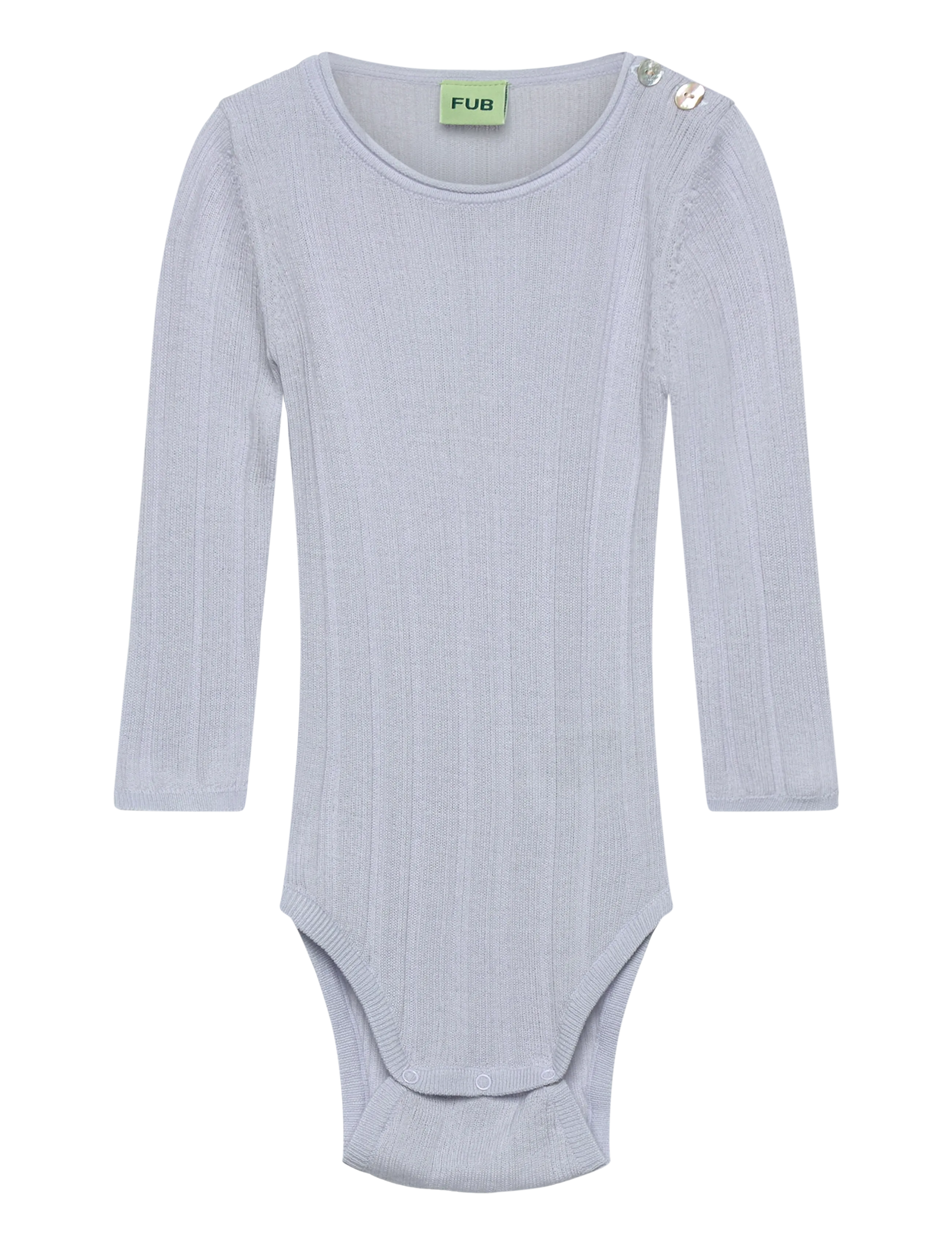FUB Baby Rib Body, 56, Blue, Bodys > Langærmede, Børn