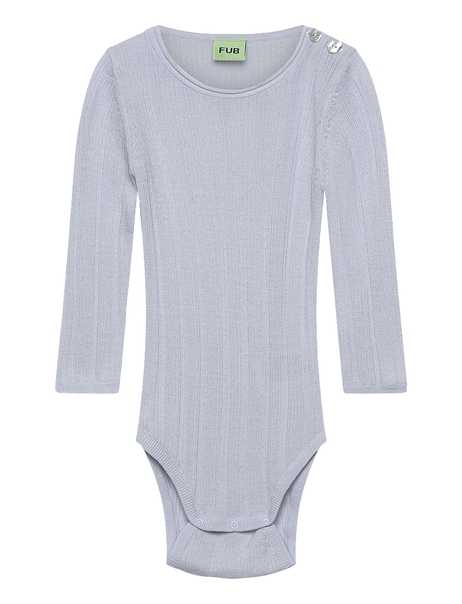 FUB - Baby Rib Body - langärmelige bodys - baby blue - 0