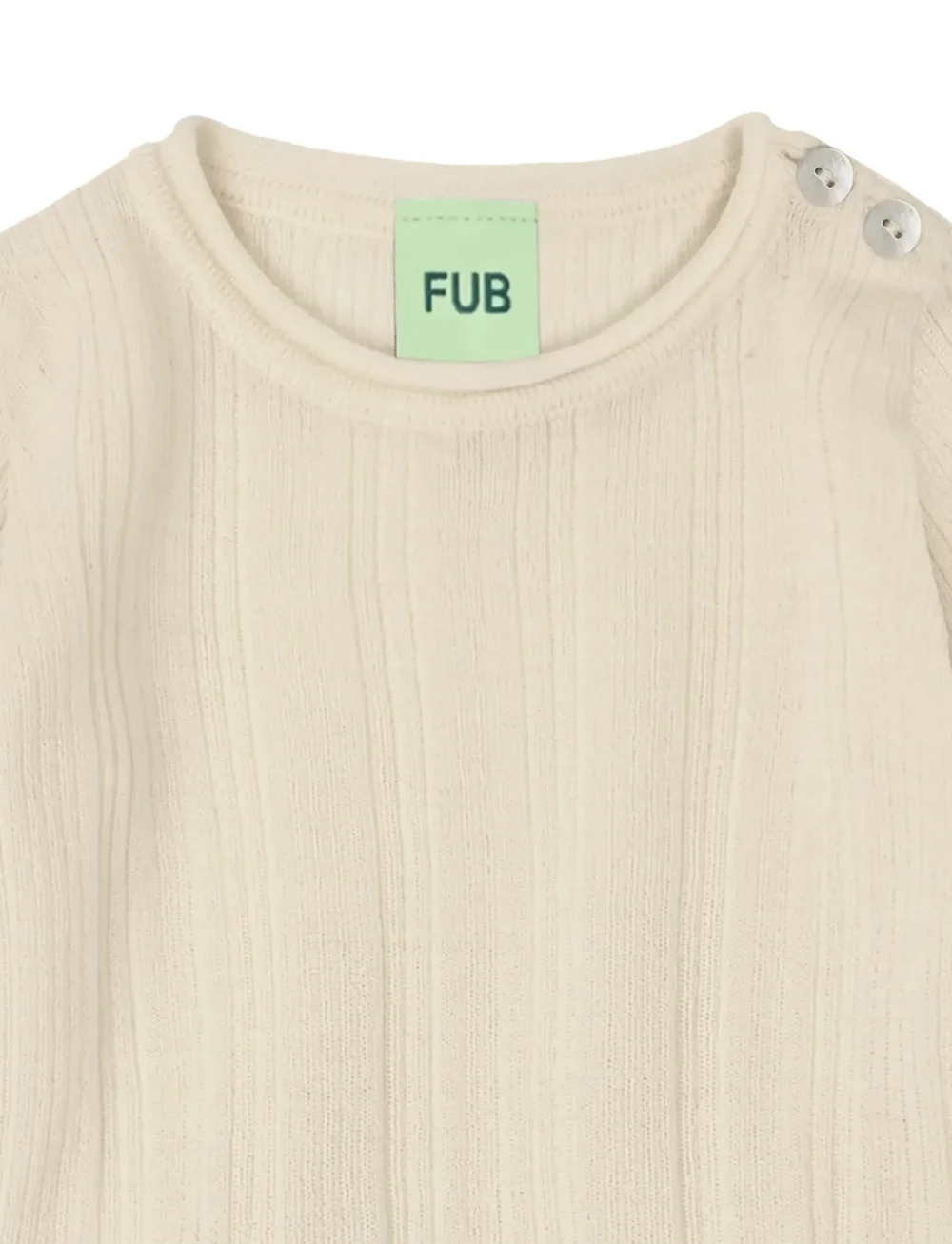 FUB - Baby Rib Body - langærmede bodyer - ecru - 2