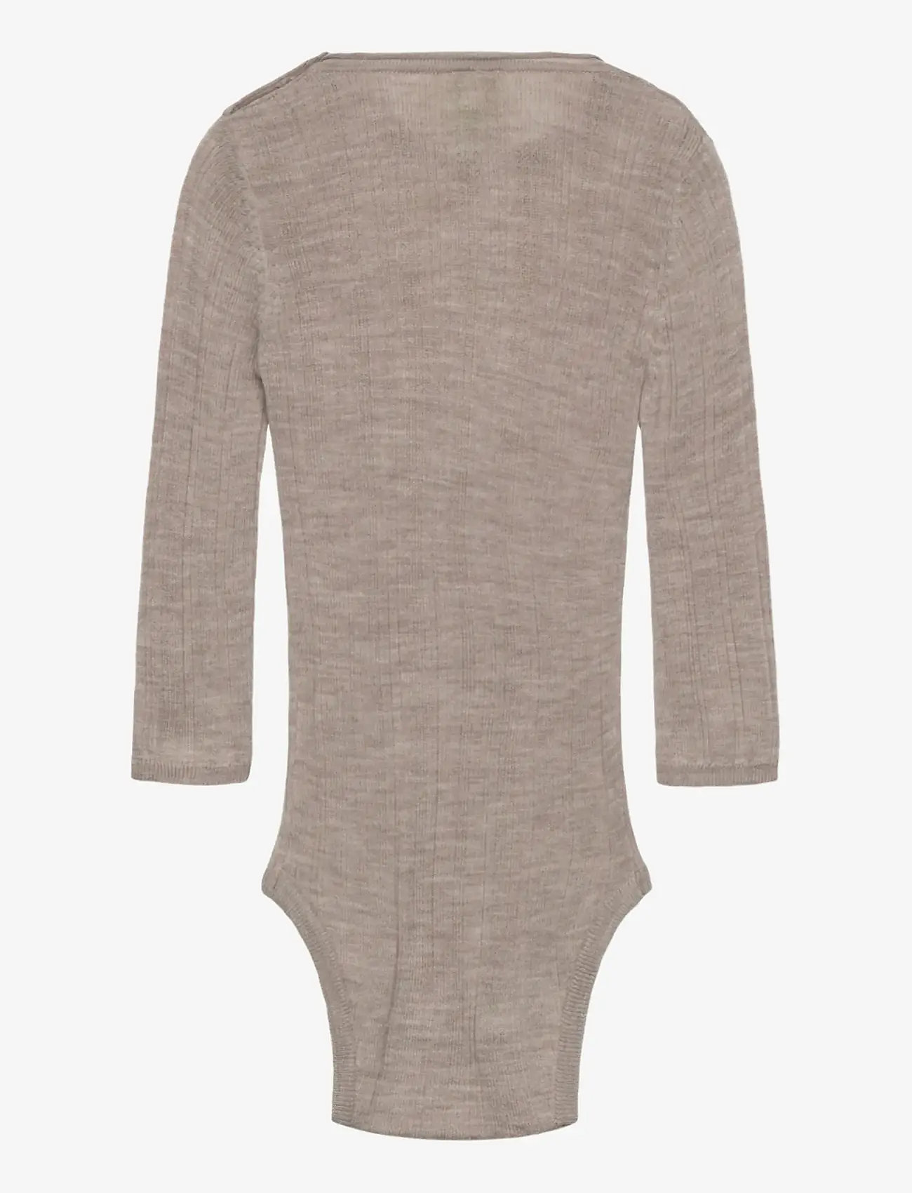 FUB - Baby Rib Body - rāpulīši ar garām piedurknēm - oat melange - 1