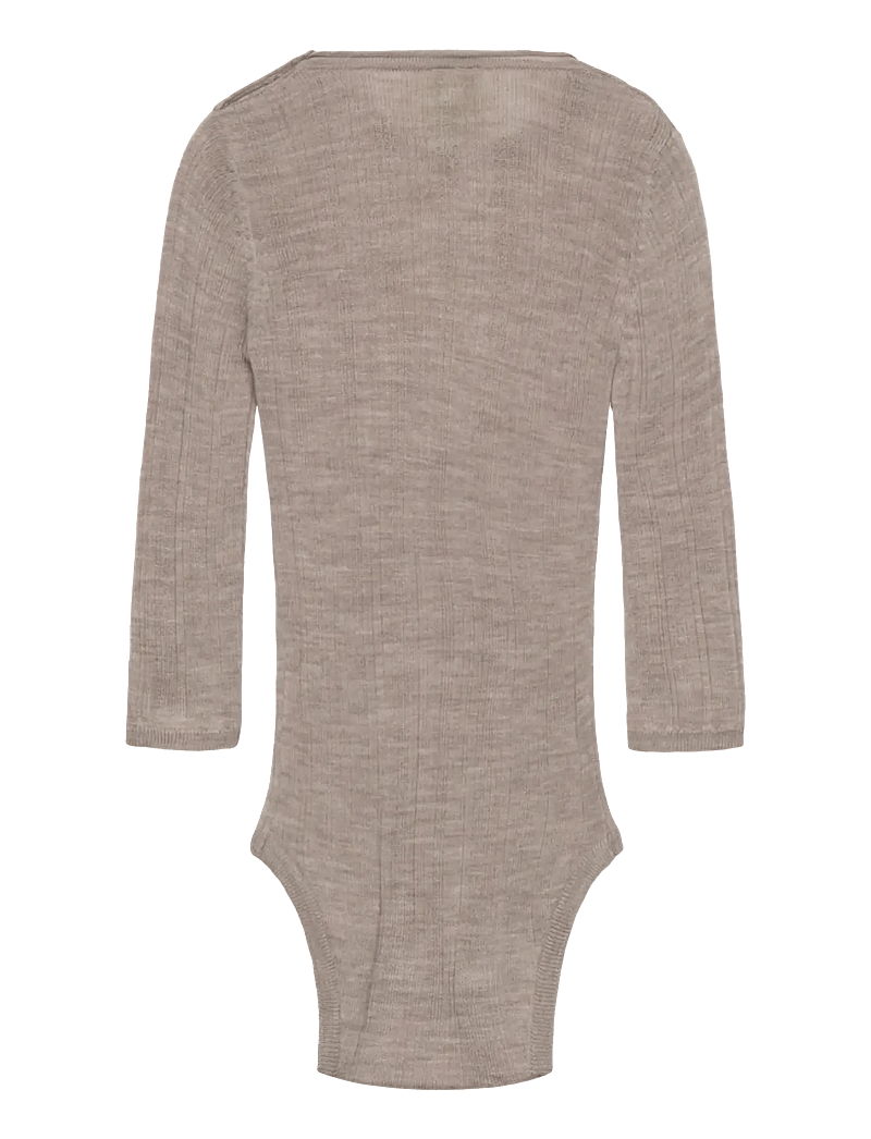 FUB - Baby Rib Body - rāpulīši ar garām piedurknēm - oat melange - 1