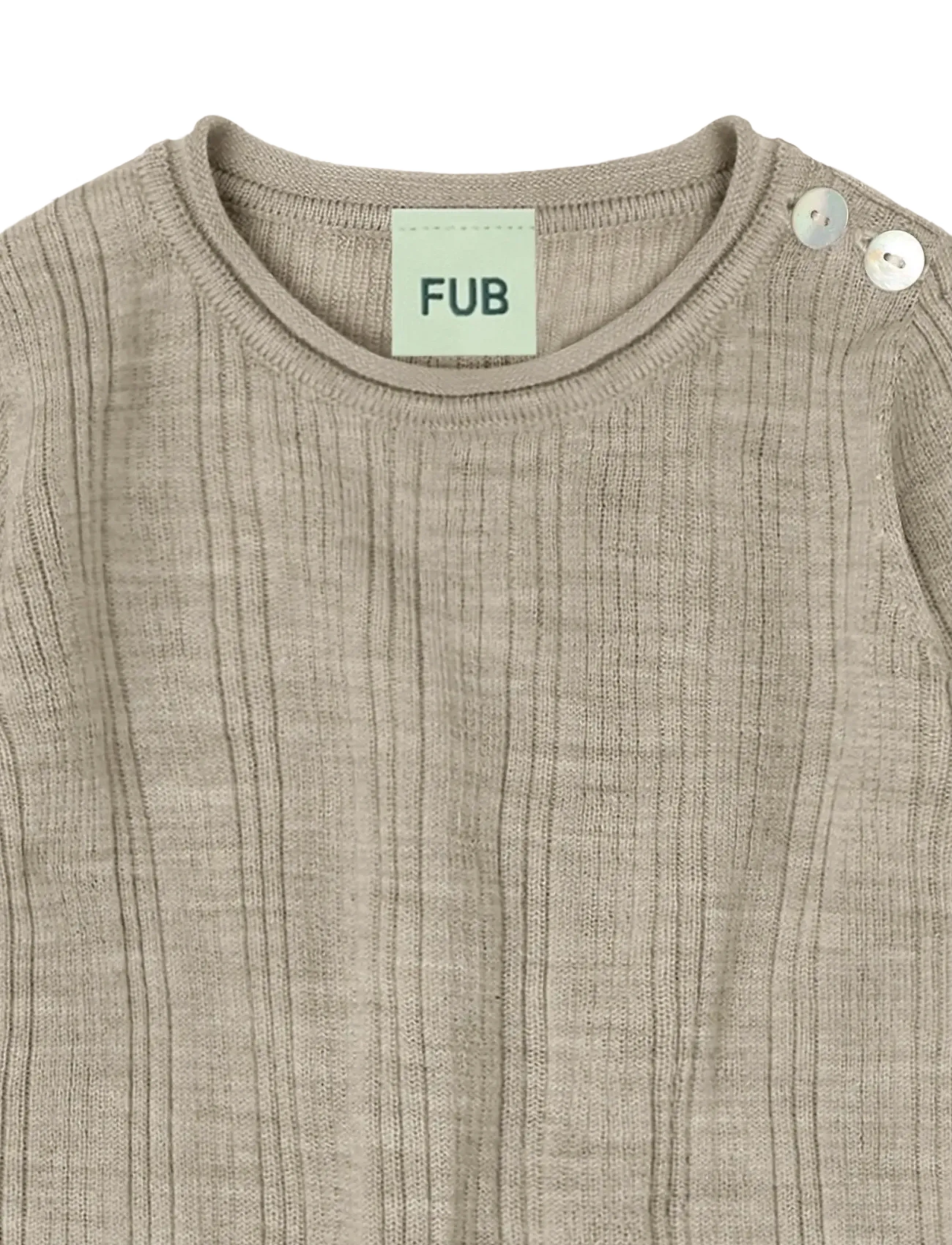 FUB - Baby Rib Body - langärmelige bodys - oat melange - 2