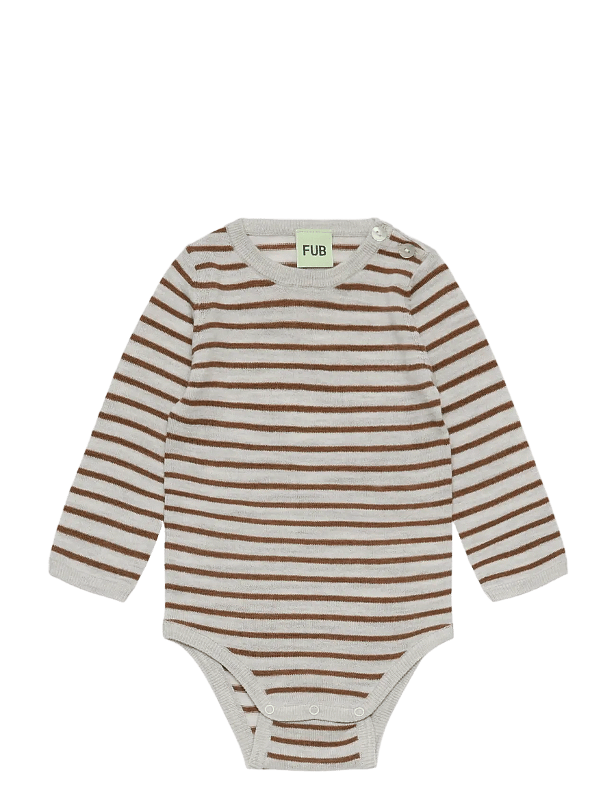FUB - Baby Body - beebi alusriided - light grey melange/hazel melange - 0