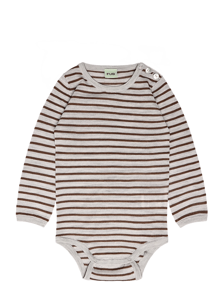 FUB - Baby Body - base layer baby - light grey melange/hazel melange - 0