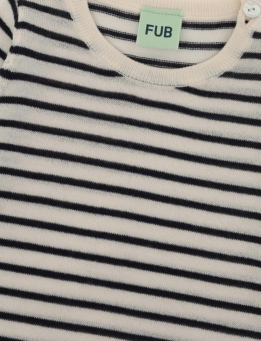 FUB - Baby Body - uldundertøj baby - ecru/dark navy - 3