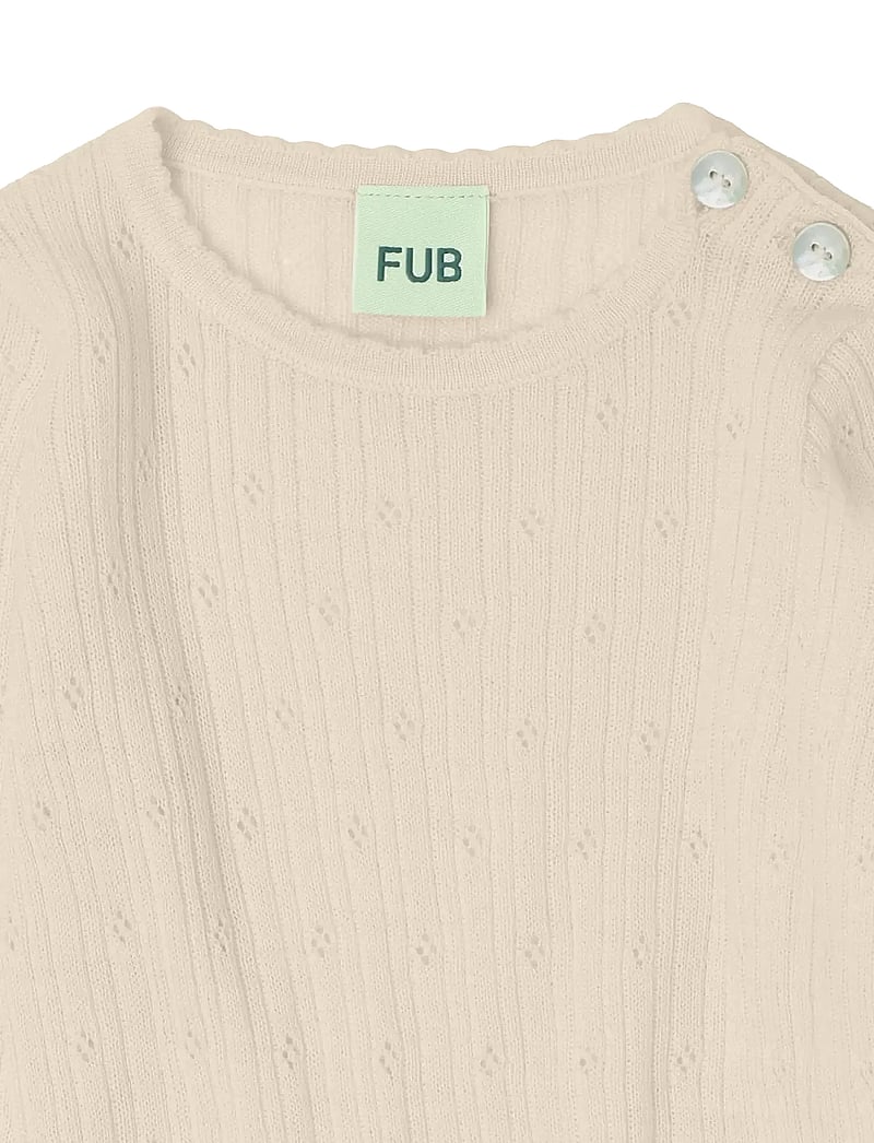 FUB - Baby Pointelle Body - pikkade varrukatega bodid - ecru - 2