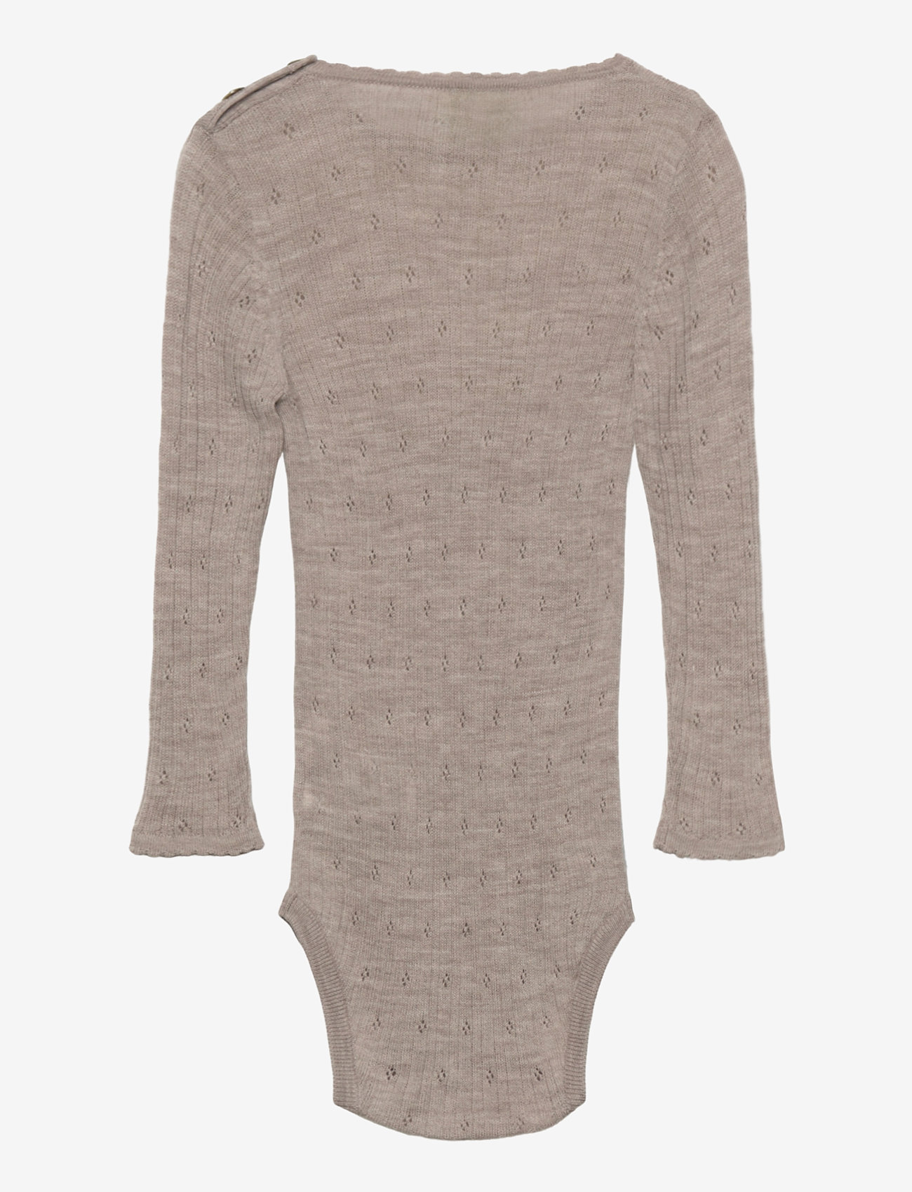 FUB - Baby Pointelle Body - langærmede bodyer - oat melange - 1